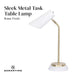 Buy Sarantino Electric Reading Light Table Lamp Brass Finish - White discounted | Products On Sale Australia