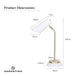 Buy Sarantino Electric Reading Light Table Lamp Brass Finish - White discounted | Products On Sale Australia