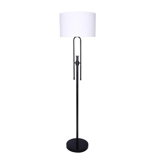 Buy Sarantino Height-Adjustable Metal Floor Lamp Matte Black discounted | Products On Sale Australia