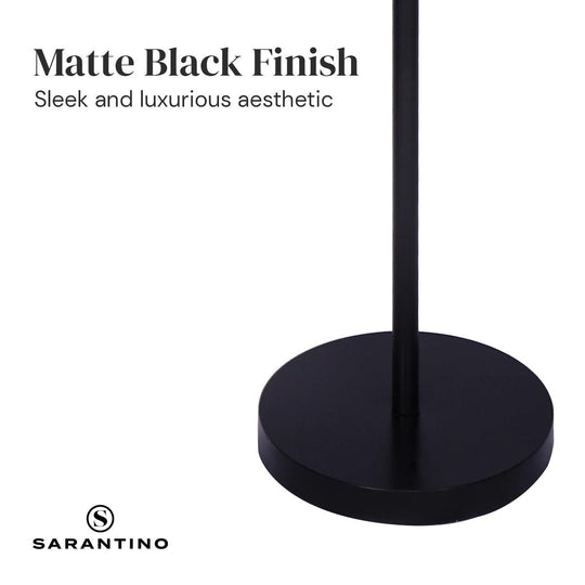 Buy Sarantino Height-Adjustable Metal Floor Lamp Matte Black discounted | Products On Sale Australia