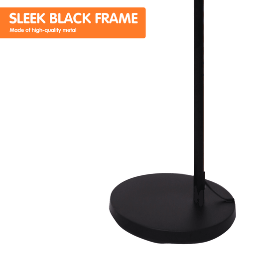 Buy Sarantino Metal Arc Arm Floor Lamp Shade Black discounted | Products On Sale Australia