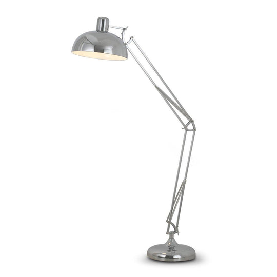 Buy Sarantino Metal Architect Floor Lamp Shade Adjustable Height - Chrome discounted | Products On Sale Australia