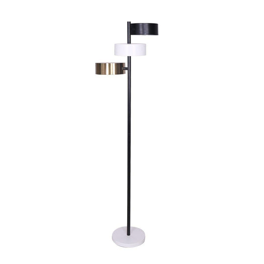 Buy Sarantino Metal Floor Lamp with 3 Swirl Shades discounted | Products On Sale Australia