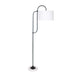 Buy Sarantino Metal Floor Lamp with Marble Base & Off-White Shade discounted | Products On Sale Australia