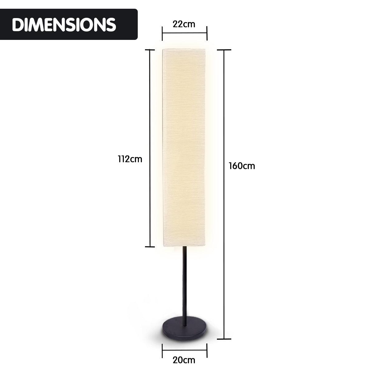 Buy Sarantino Metal Floor Lamp with White Paper Wrinkle Shade Light Stand discounted | Products On Sale Australia