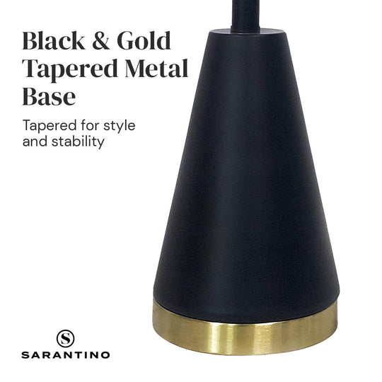 Buy Sarantino Metal Table Lamp in Black and Gold discounted | Products On Sale Australia