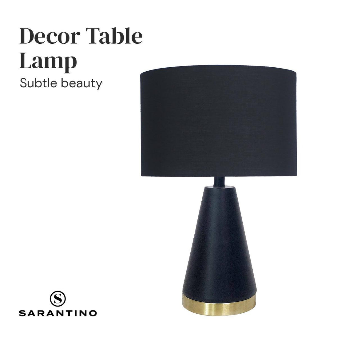 Buy Sarantino Metal Table Lamp in Black and Gold discounted | Products On Sale Australia