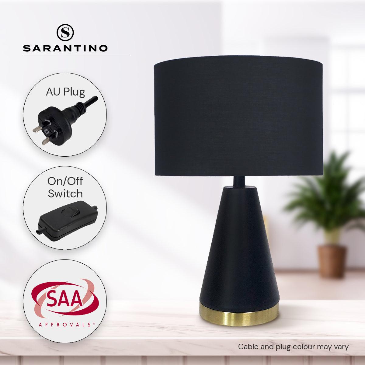 Buy Sarantino Metal Table Lamp in Black and Gold discounted | Products On Sale Australia