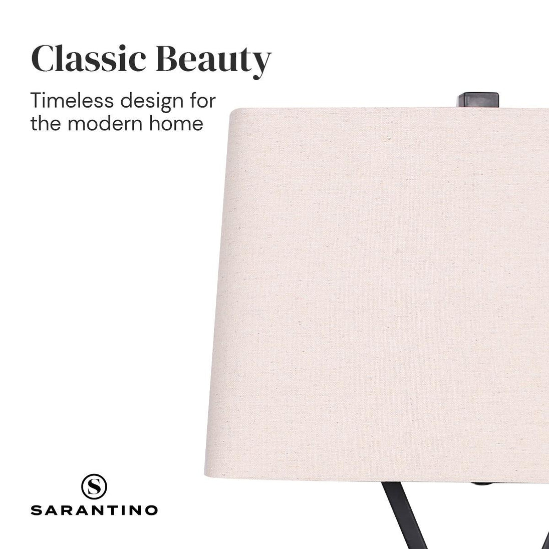 Buy Sarantino Metal Table Lamp Pair Rectangular Shade X Stand discounted | Products On Sale Australia