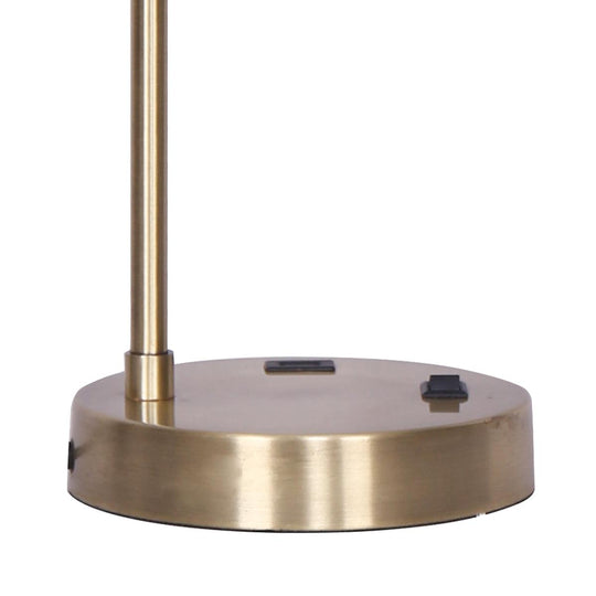 Buy Sarantino Metal Task Lamp with USB Charging Port Antique Brass Finish discounted | Products On Sale Australia