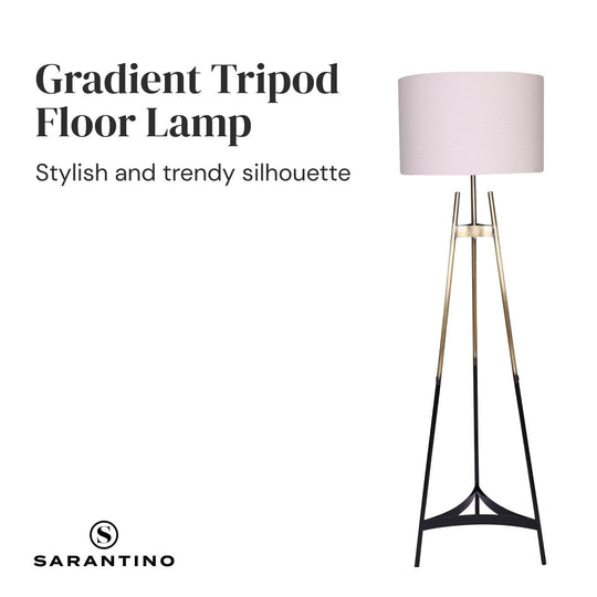 Buy Sarantino Metal Tripod Electric Floor Lamp Gradient Finish discounted | Products On Sale Australia