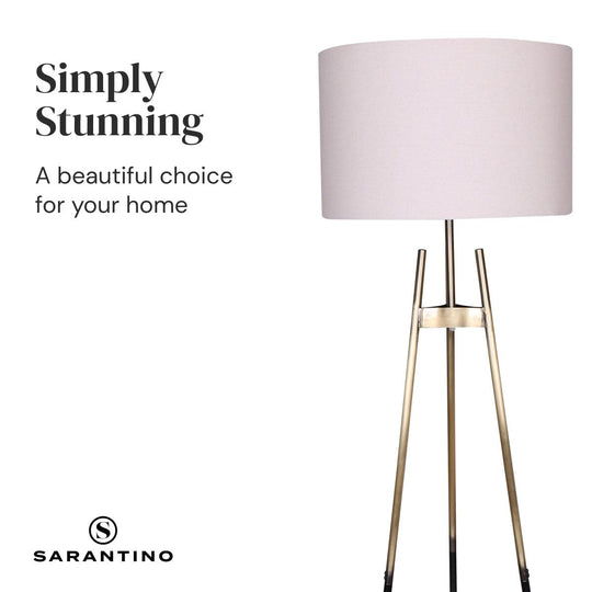 Buy Sarantino Metal Tripod Electric Floor Lamp Gradient Finish discounted | Products On Sale Australia