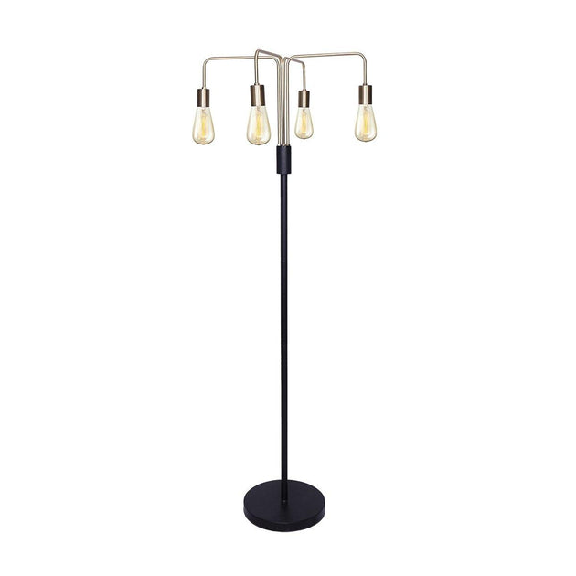 Buy Sarantino Modern Exposed Bulb 4-Arm Industrial Light Floor Lamp discounted | Products On Sale Australia