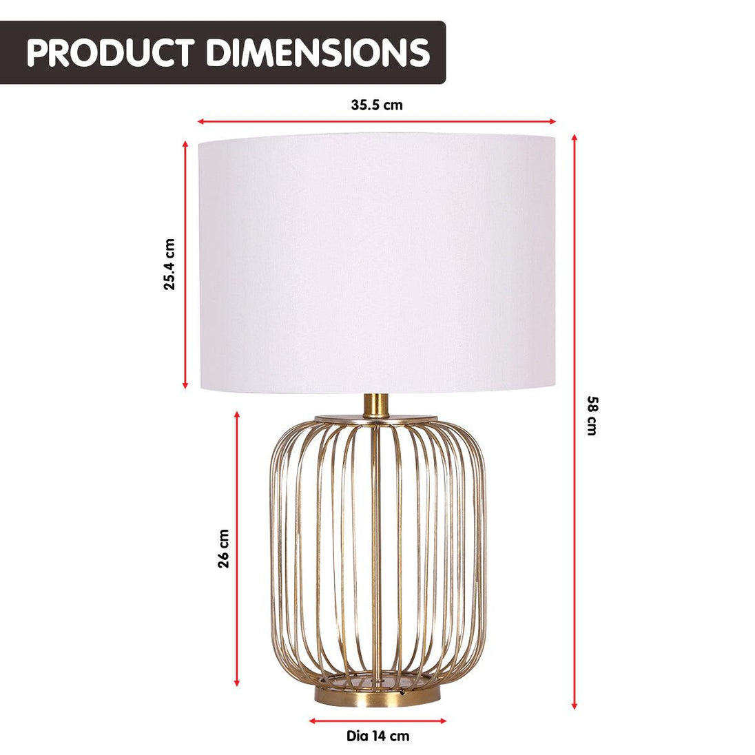 Buy Sarantino Rose Gold Table Lamp with Linen Drum Shade discounted | Products On Sale Australia