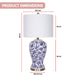 Buy Sarantino Table Lamp Ceramic Floral Base Cotton Drum Shade discounted | Products On Sale Australia