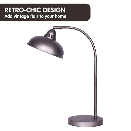 Buy Sarantino Table Lamp Industrial Chic Adjustable Angle - Dark Grey discounted | Products On Sale Australia