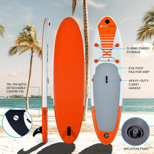 Buy SEACLIFF 10ft Stand Up Paddle Board SUP Paddleboard Inflatable Standing 300cm discounted | Products On Sale Australia