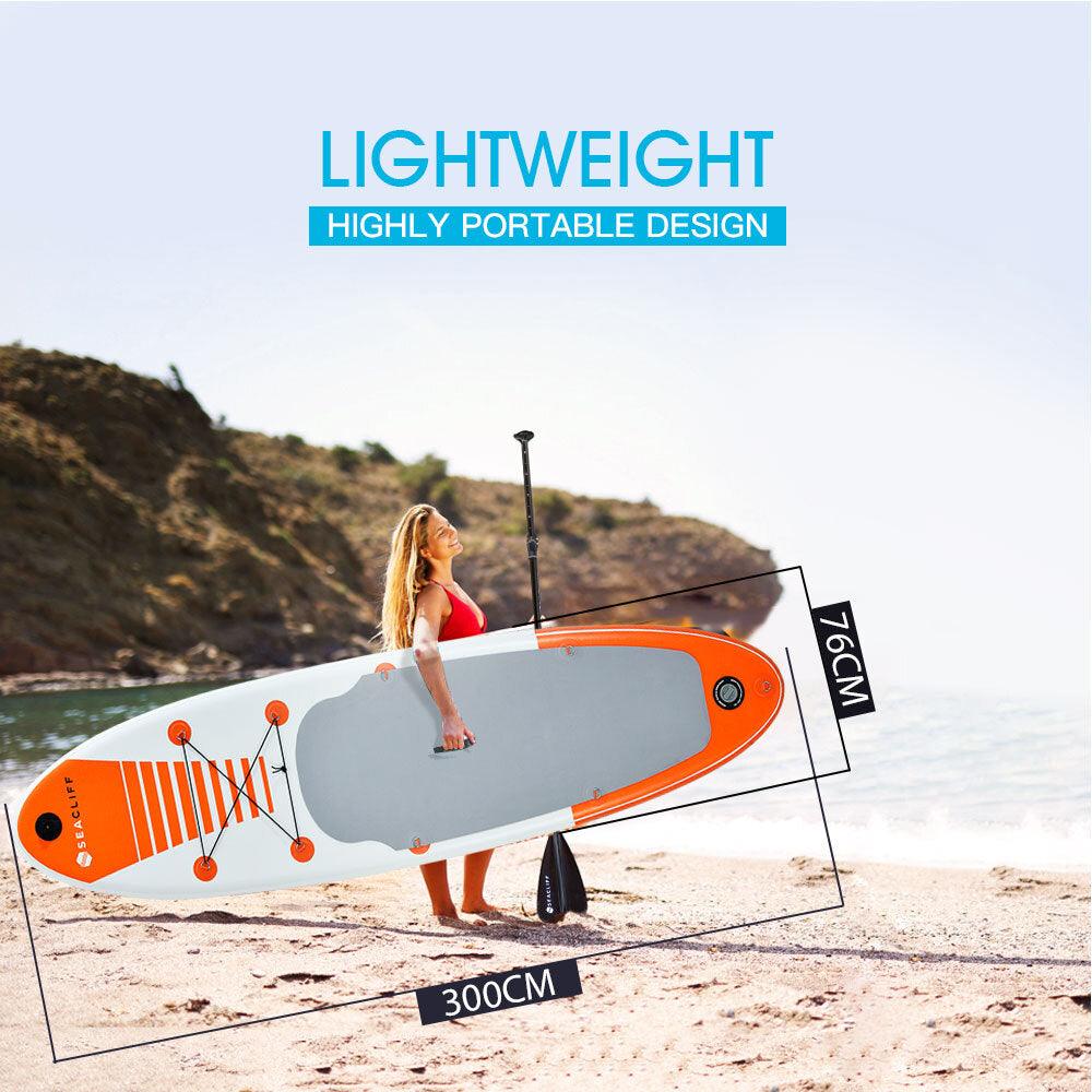 Buy SEACLIFF 10ft Stand Up Paddle Board SUP Paddleboard Inflatable Standing 300cm discounted | Products On Sale Australia