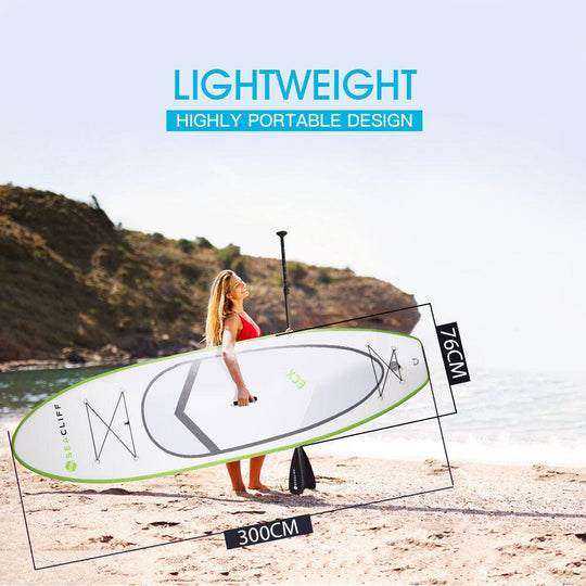 Buy SEACLIFF 10ft Stand Up Paddleboard Paddle Board SUP Inflatable Blow Standing 10' discounted | Products On Sale Australia