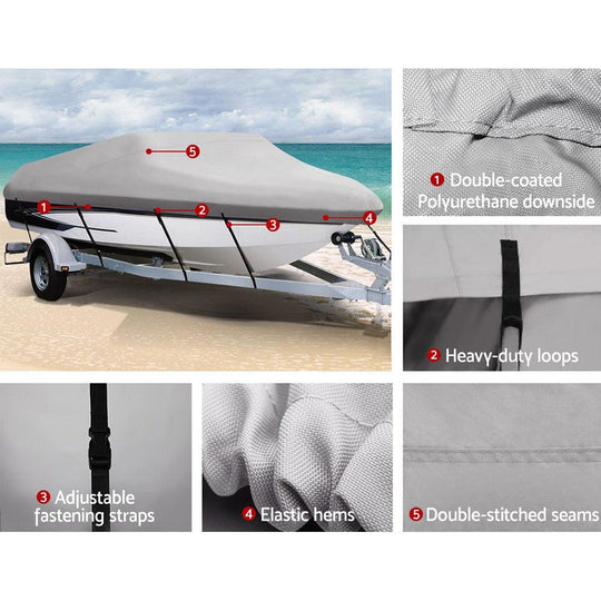 Buy Seamanship 14- 16ft Boat Cover Trailerable Marine Grade 600D discounted | Products On Sale Australia