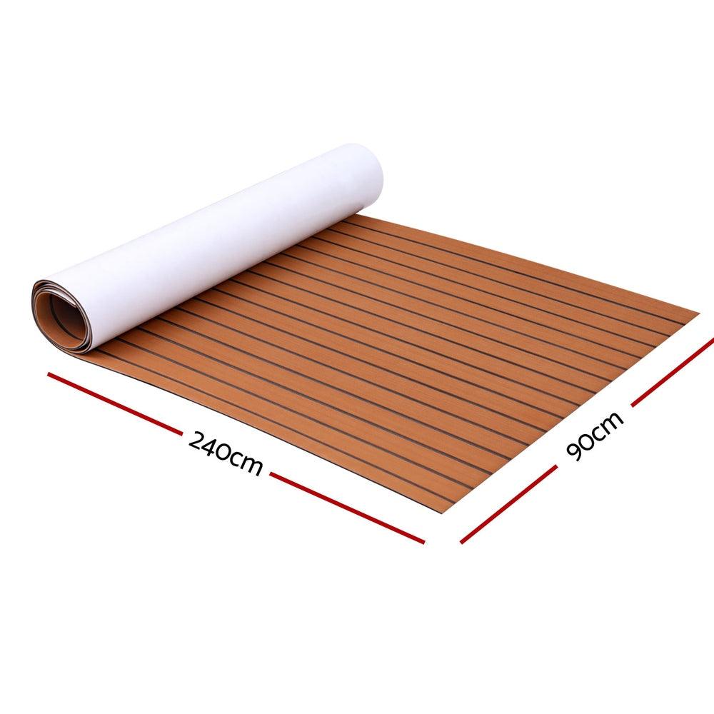 Buy Seamanship EVA Foam Boat Flooring Mat Decking Sheet 240x90x0.6cm Dark Brown discounted | Products On Sale Australia