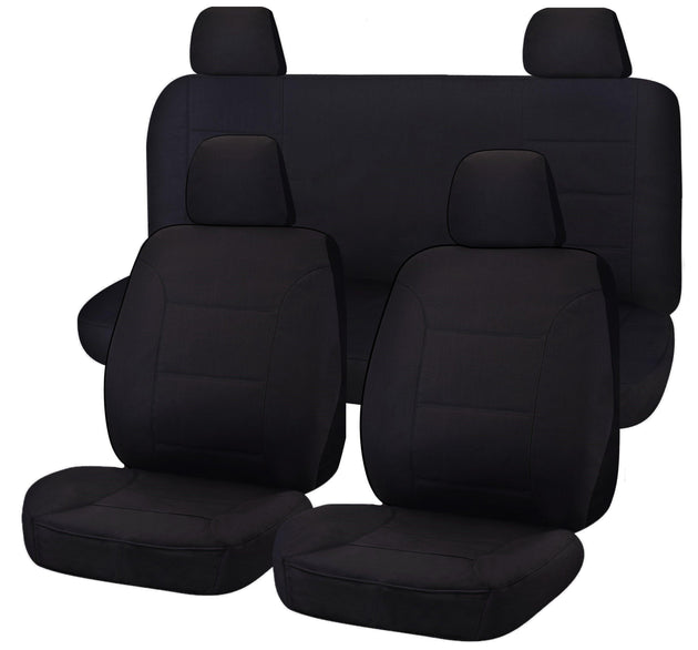 Buy Seat Covers for NISSAN NAVARA D23 SERIES 3 NP300 11/2017 - 11/2020 DUAL CAB FR BLACK ALL TERRAIN discounted | Products On Sale Australia