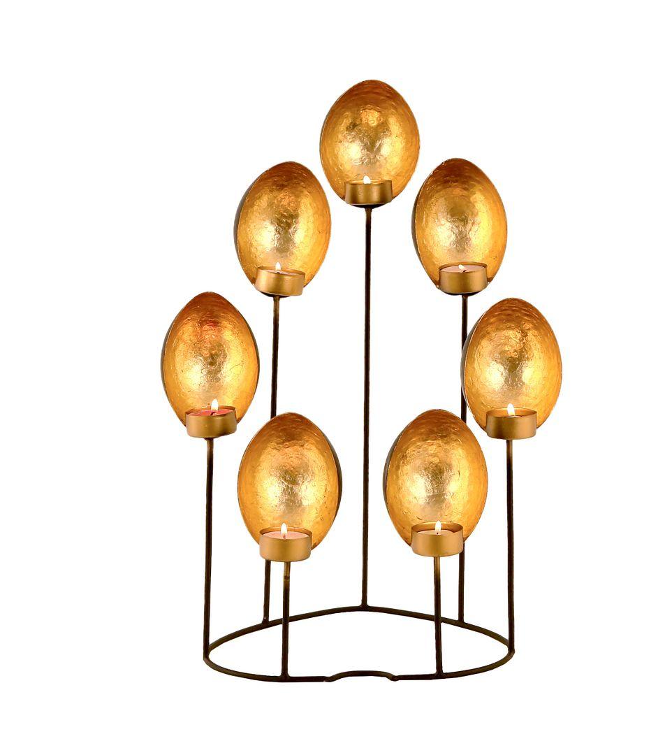 Buy Shell Shape Tealight Black Gold Candle Holders discounted | Products On Sale Australia