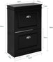 Buy Shoe Cabinet 2 Drawers Storage Cupboard Black discounted | Products On Sale Australia