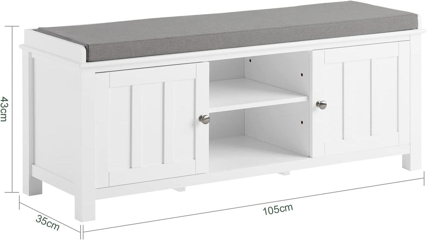 Buy Shoe Cabinet Bench, White discounted | Products On Sale Australia