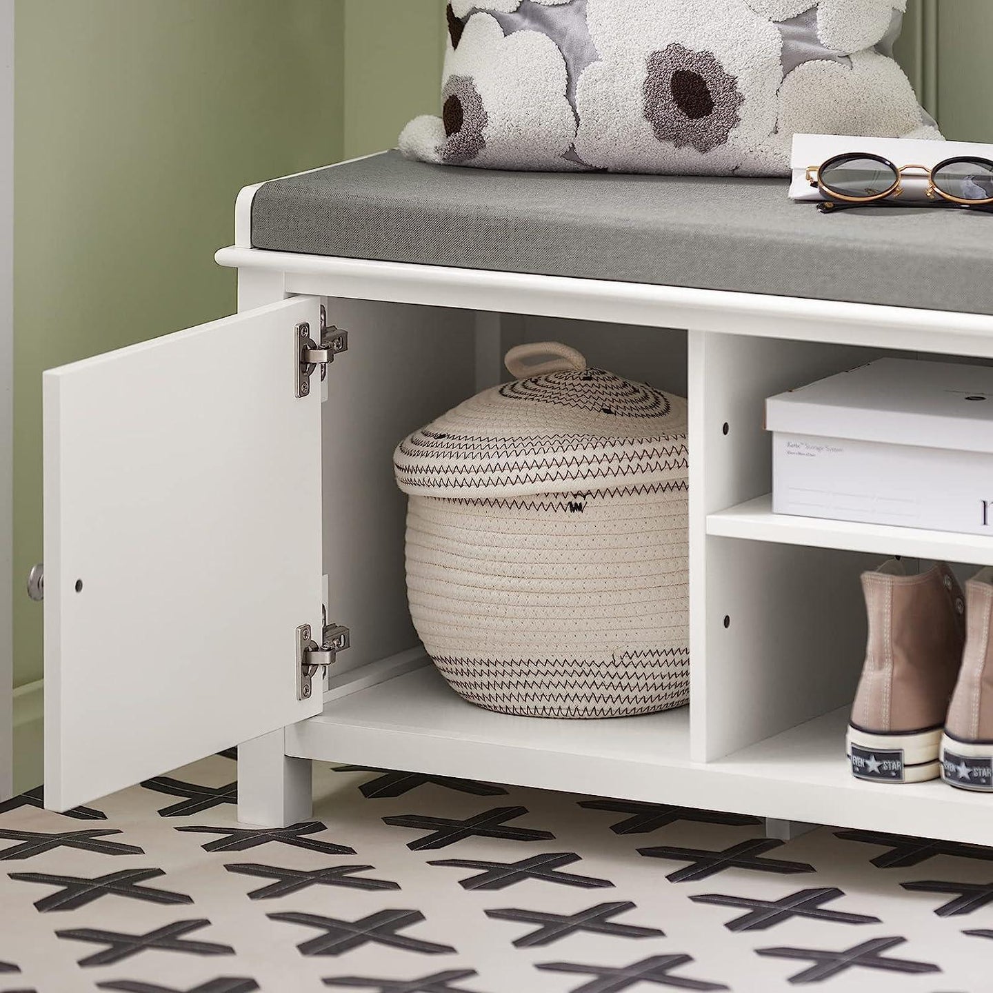 Buy Shoe Cabinet Bench, White discounted | Products On Sale Australia