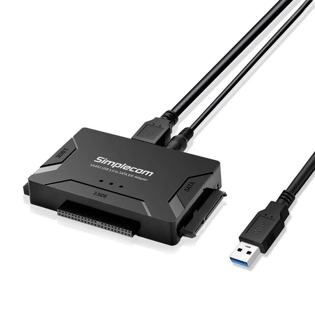 Buy Simplecom SA492 USB 3.0 to 2.5/3.5/5.25 inch SATA IDE Adapter with Power Supply discounted | Products On Sale Australia