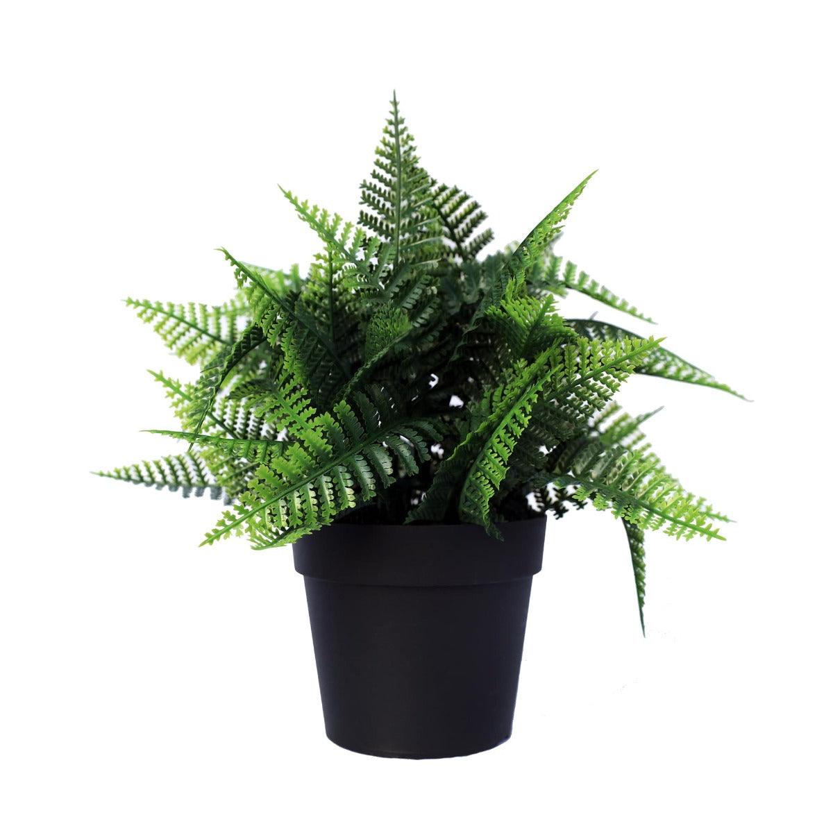 Buy Small Potted Artificial Persa Boston Fern Plant UV Resistant 20cm discounted | Products On Sale Australia