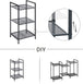 Buy SONGMICS Bathroom Shelf 3-Tier Storage Rack with Adjustable Shelf Black discounted | Products On Sale Australia