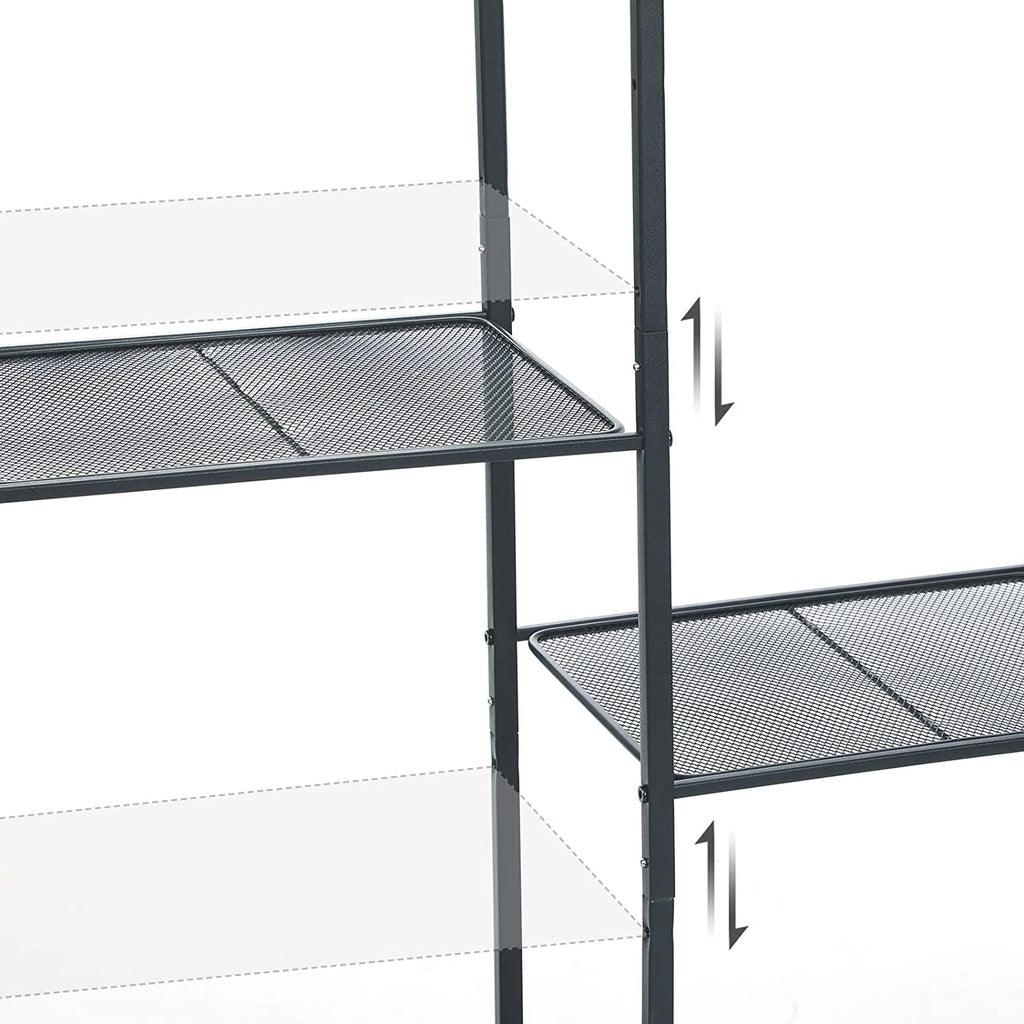 Buy SONGMICS Bathroom Shelf 3-Tier Storage Rack with Adjustable Shelf Black discounted | Products On Sale Australia