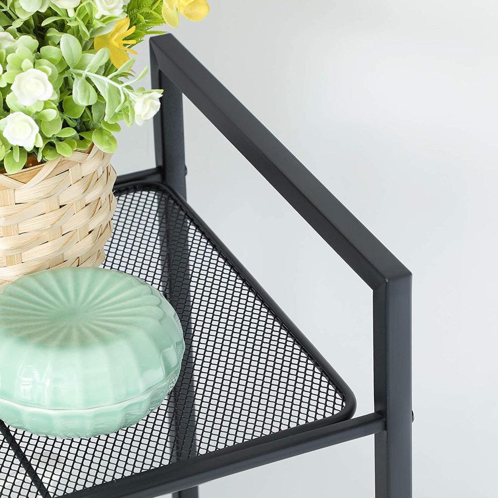 Buy SONGMICS Bathroom Shelf 3-Tier Storage Rack with Adjustable Shelf Black discounted | Products On Sale Australia