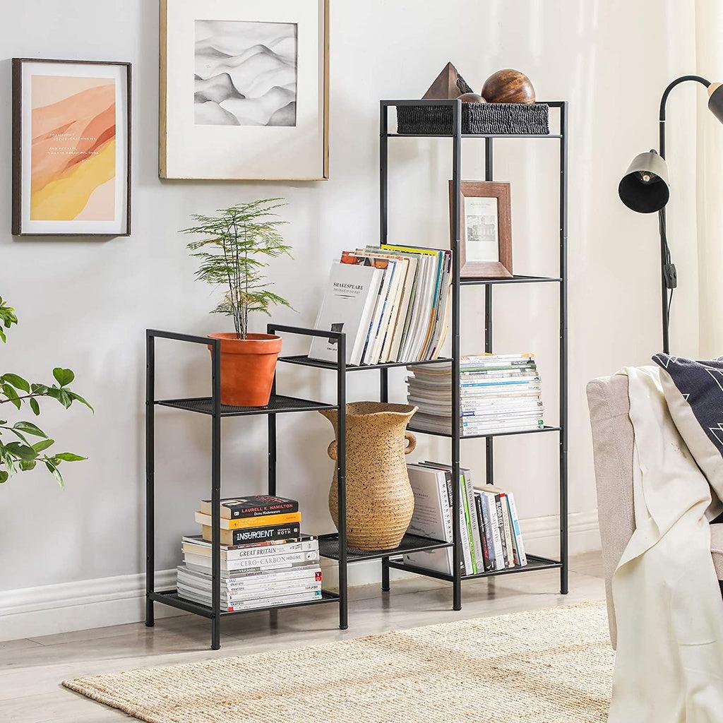 Buy SONGMICS Bathroom Shelf 3-Tier Storage Rack with Adjustable Shelf Black discounted | Products On Sale Australia