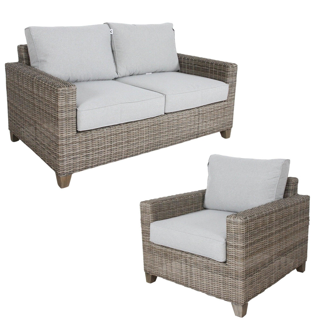 Buy Sophy 2+1 Seater Wicker Rattan Outdoor Sofa Chair Lounge Set discounted | Products On Sale Australia