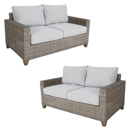 Buy Sophy 2+2 Seater Wicker Rattan Outdoor Sofa Chair Lounge Set discounted | Products On Sale Australia