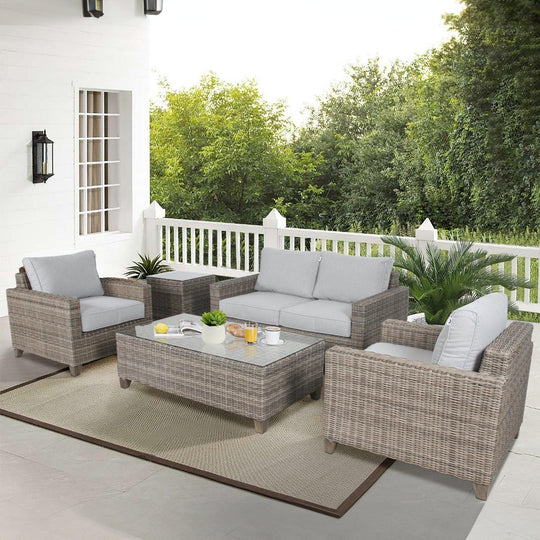 Buy Sophy 2+2 Seater Wicker Rattan Outdoor Sofa Chair Lounge Set discounted | Products On Sale Australia