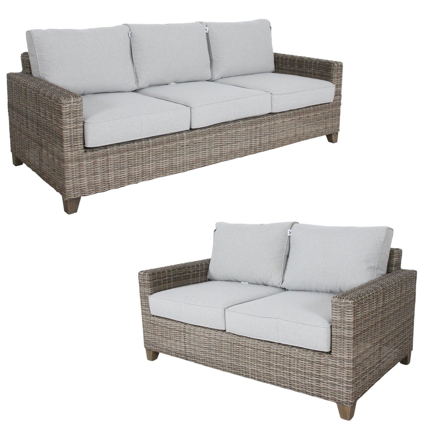 Buy Sophy 2+3 Seater Wicker Rattan Outdoor Sofa Chair Lounge Set discounted | Products On Sale Australia