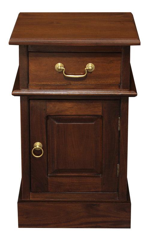 Buy Tasmania 1 Solid Door 1 Drawer Bedside (Mahogany) discounted | Products On Sale Australia