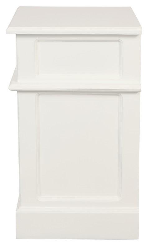 Buy Tasmania 1 Solid Door 1 Drawer Bedside (White) discounted | Products On Sale Australia