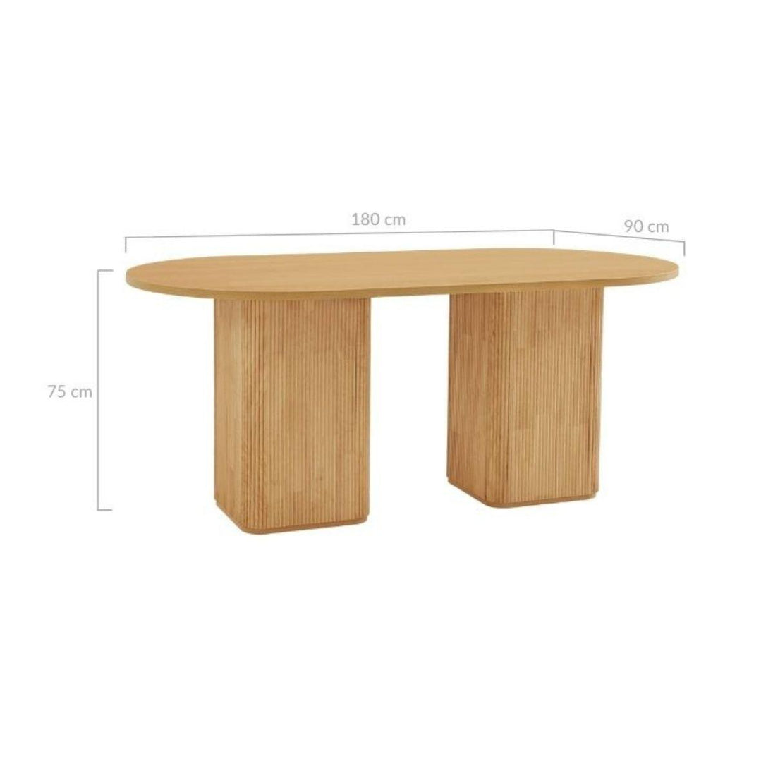 Buy Tate 6 Seater Column Dining Table in Natural discounted | Products On Sale Australia