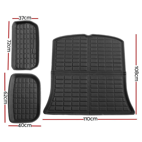 Buy Tesla Model Y 2021-2024 Rear Well Front Cargo Trunk Toolbox Boot Liner Floor Mat discounted | Products On Sale Australia