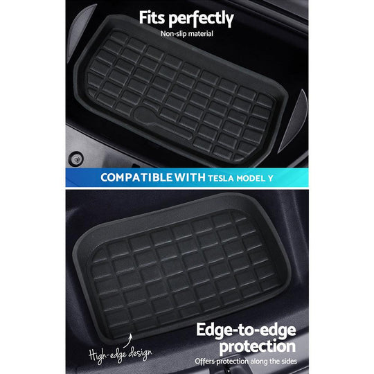 Buy Tesla Model Y 2021-2024 Rear Well Front Cargo Trunk Toolbox Boot Liner Floor Mat discounted | Products On Sale Australia