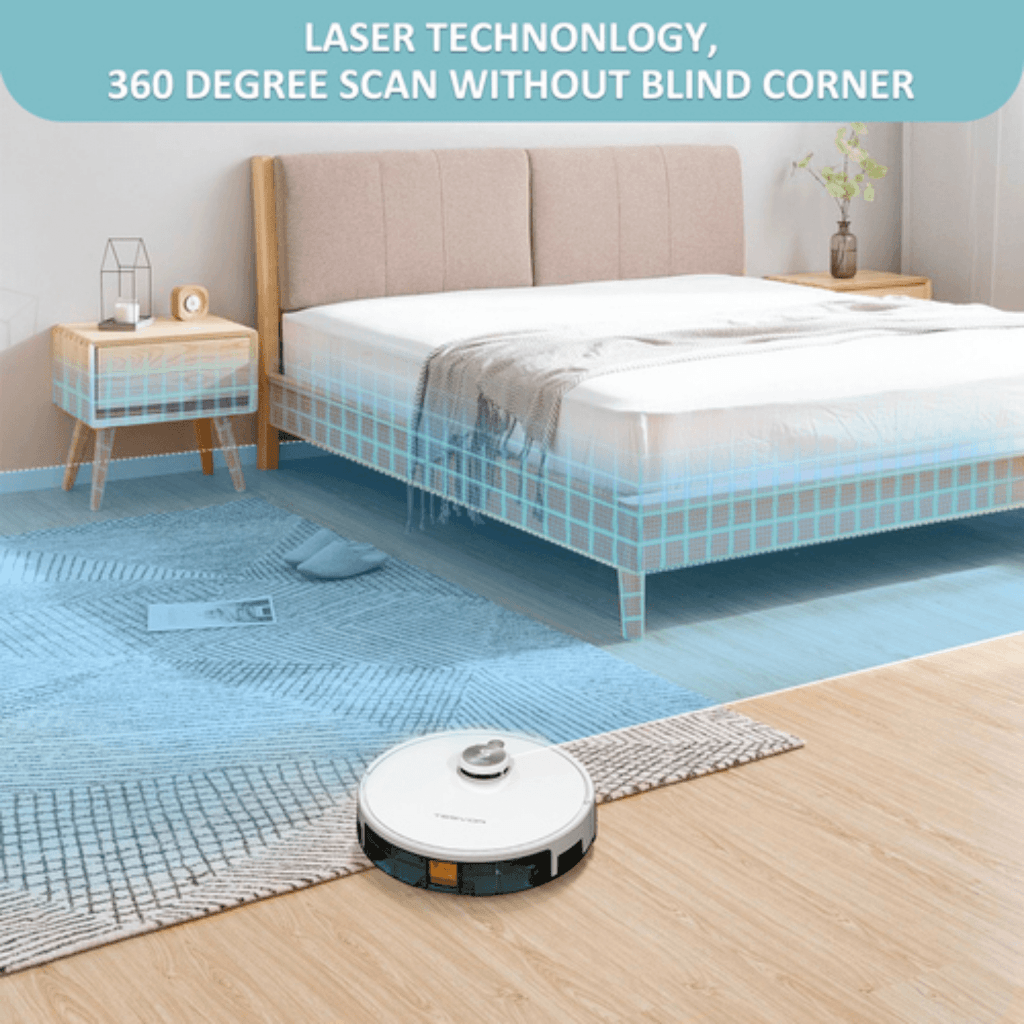 Buy Tesvor S6 Turbo Robot Vacuum Cleaner Mop With Laser Navigation 4000Pa discounted | Products On Sale Australia