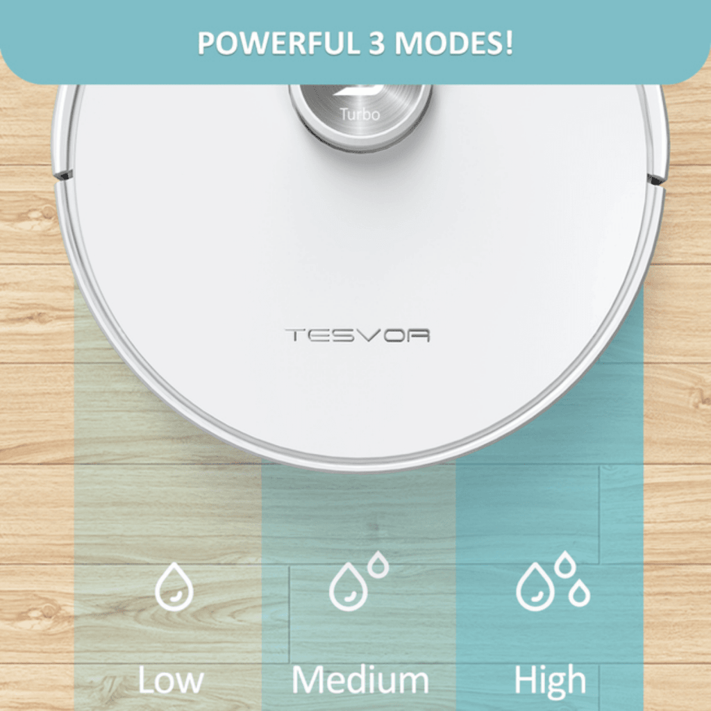 Buy Tesvor S6 Turbo Robot Vacuum Cleaner Mop With Laser Navigation 4000Pa discounted | Products On Sale Australia