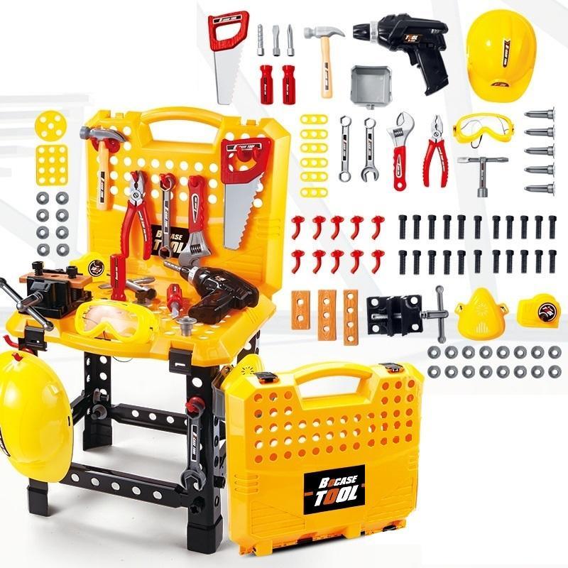 Buy Toy Power Workbench, Kids Power Tool Bench Construction Set with Tools and Electric Drill discounted | Products On Sale Australia