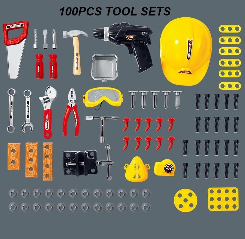 Buy Toy Power Workbench, Kids Power Tool Bench Construction Set with Tools and Electric Drill discounted | Products On Sale Australia