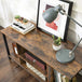 Buy TV Console Unit with Open Storage Rustic Brown and Black Industrial discounted | Products On Sale Australia